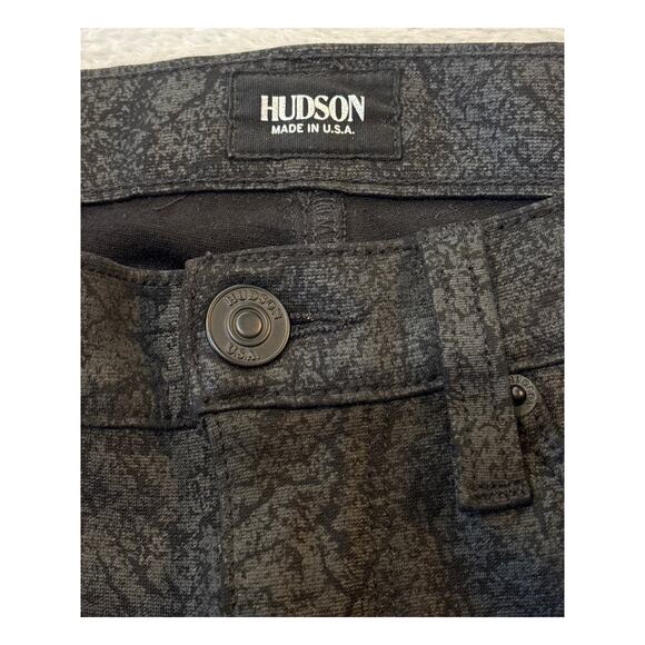 Hudson Nico Midrise Super Skinny Jeans Women’s 25 Echo Black Snake Print - Picture 2 of 10
